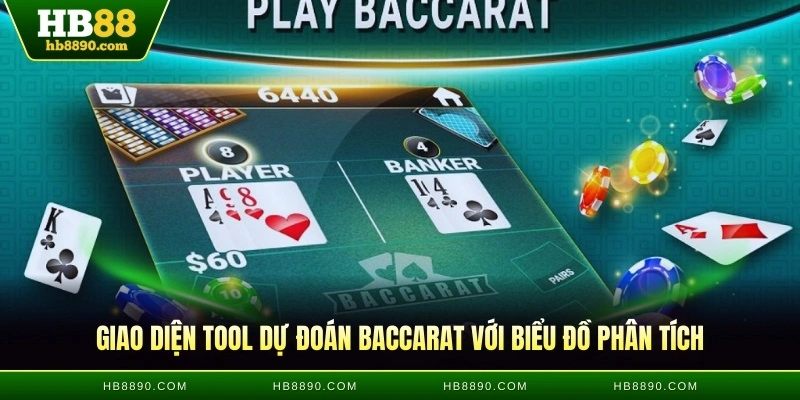Giao diện tool dự đoán Baccarat với biểu đồ phân tích